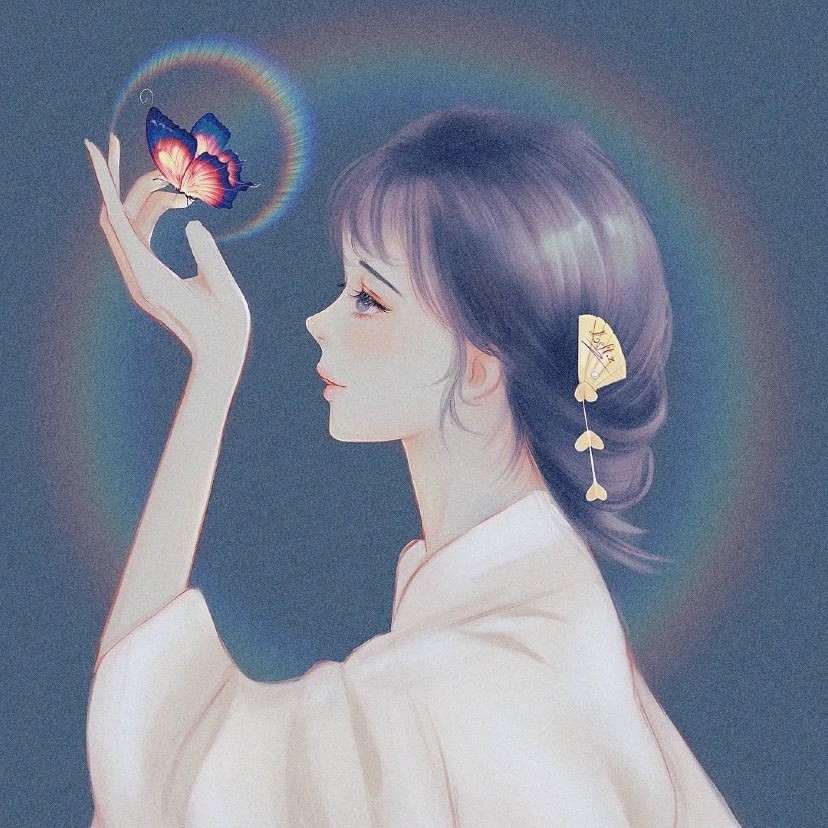 手绘女生头像