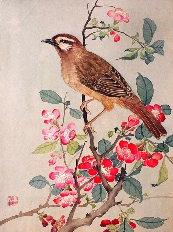 浓墨勾勒淡墨烘托轻彩渲染