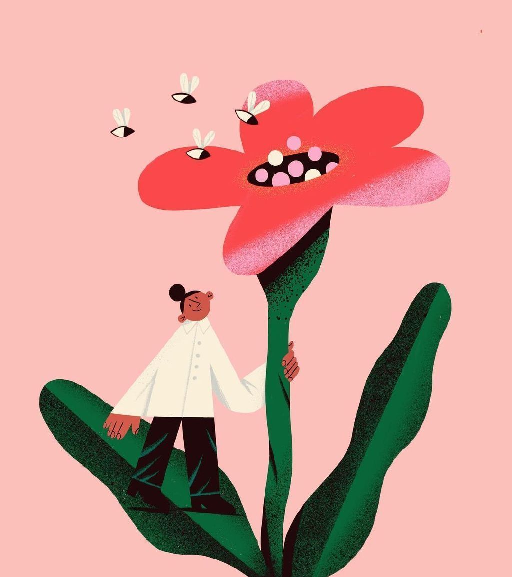 乌克兰插画师 tania yakunova 夸张有趣的人物矢量风格插画