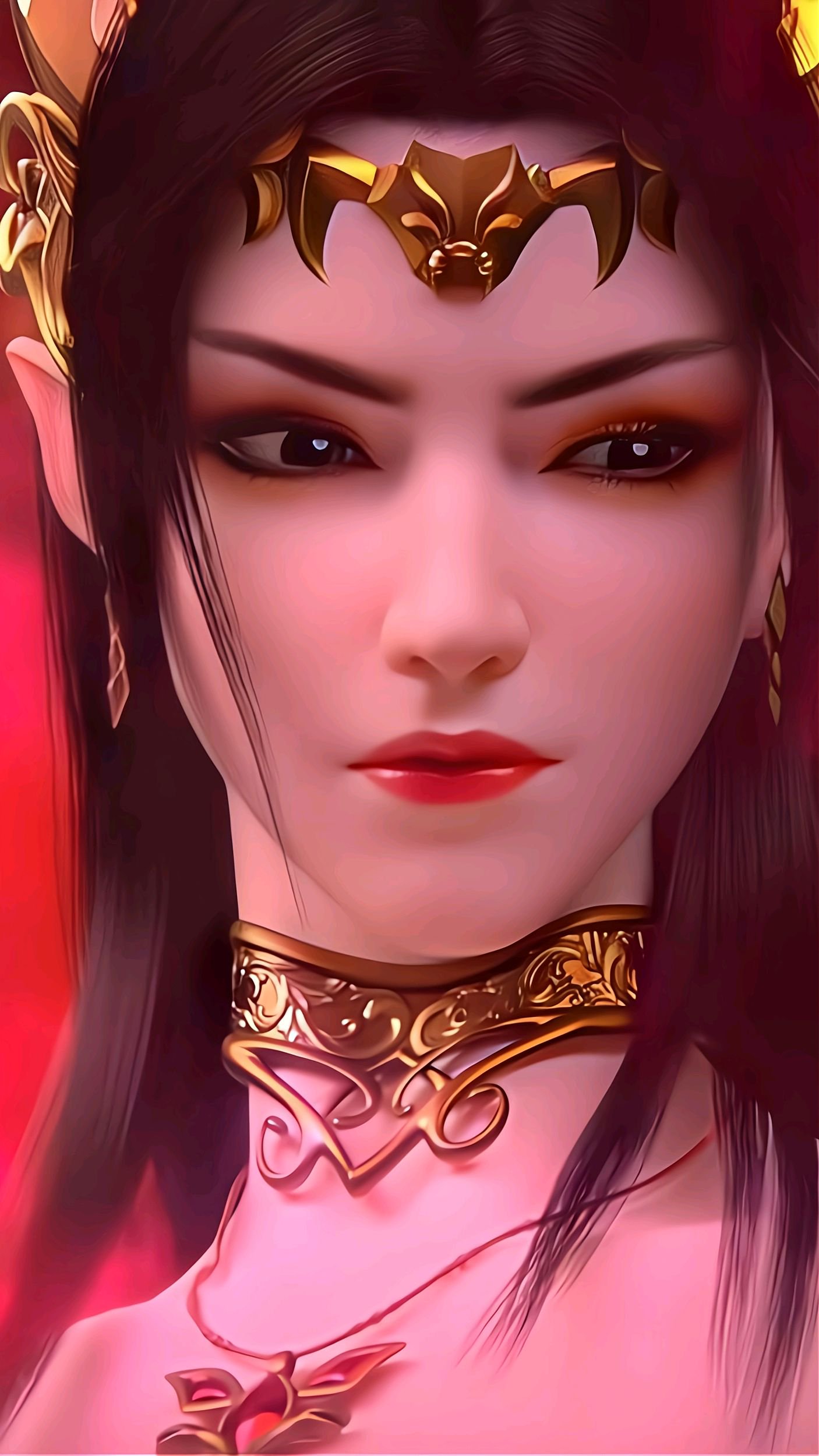 地底岩浆世界中的美杜莎女王壁纸