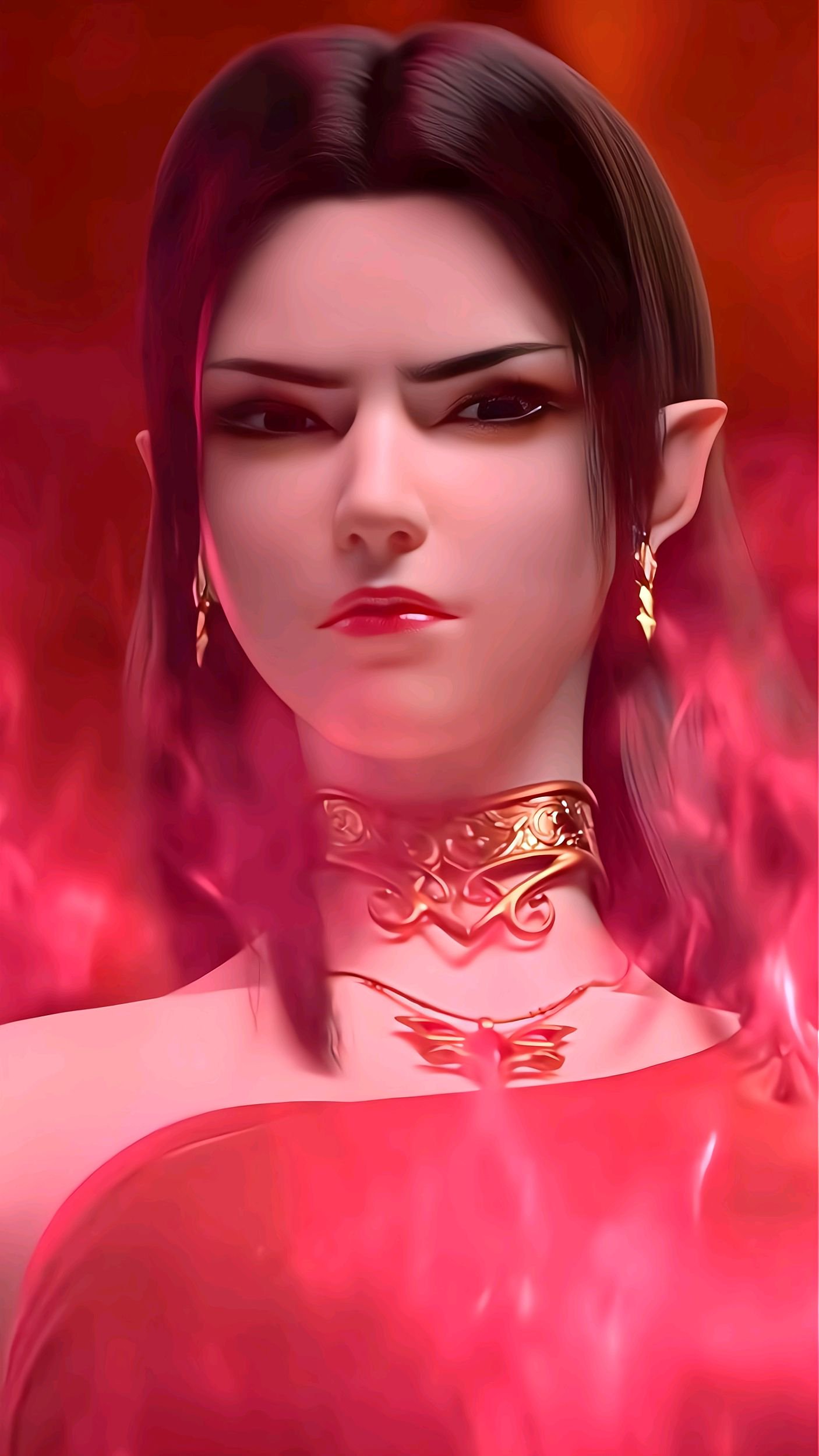 地底岩浆世界中的美杜莎女王壁纸