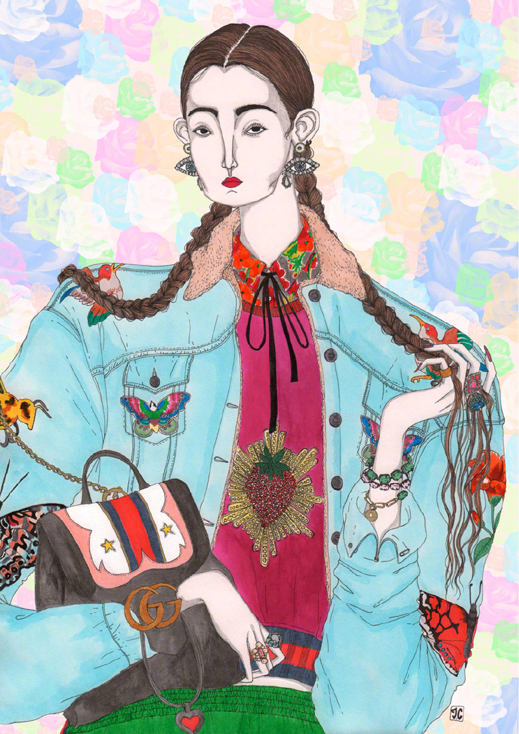 法国插画师 jeremy combot 笔下的潮流人物插画,时尚感十足!