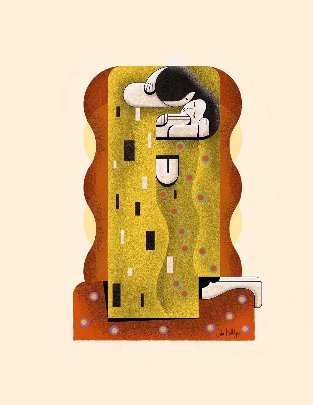 日本插画家 john battalgazi 67用自己的风格对名画进行重构