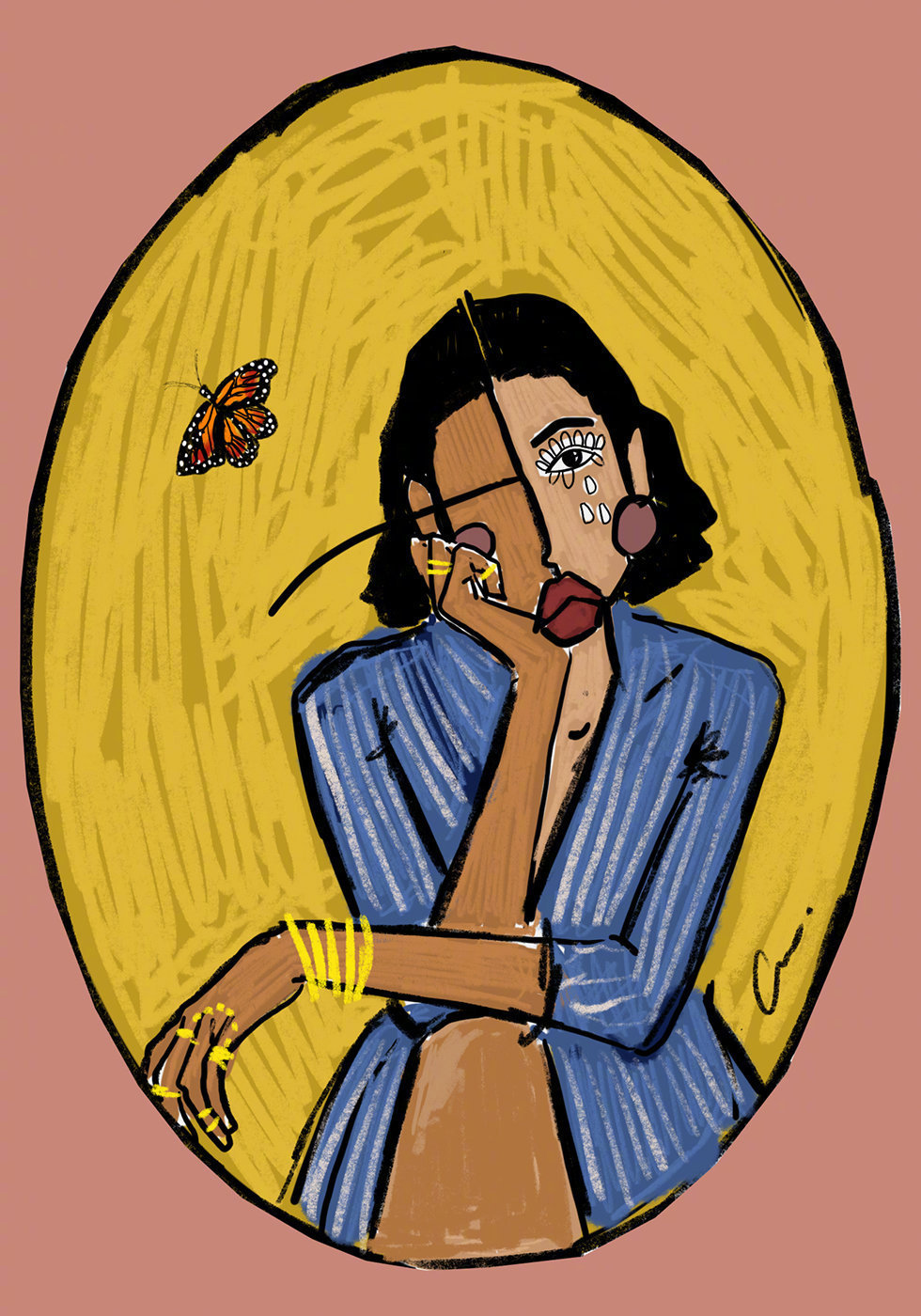 艺术家 cristina martinez 风格独特的人物绘画