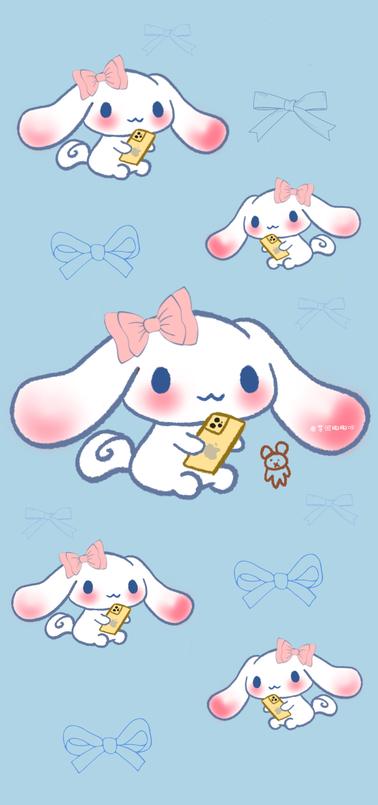 玉桂兔卡通壁纸太可爱了