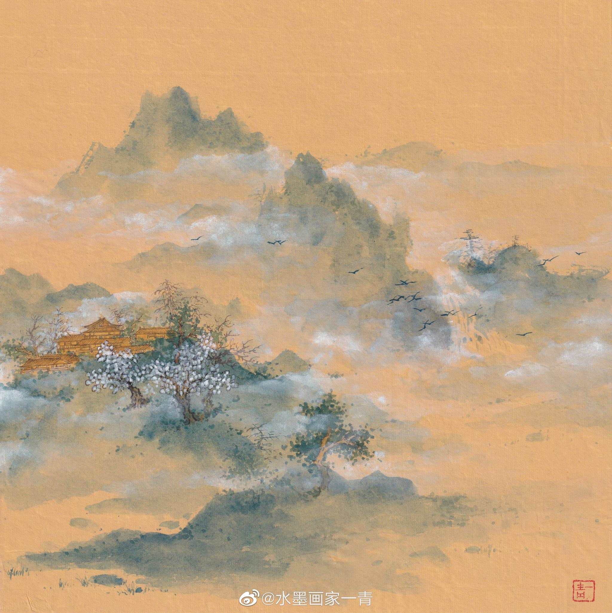 云深不知处 | 作者:@水墨画家一青