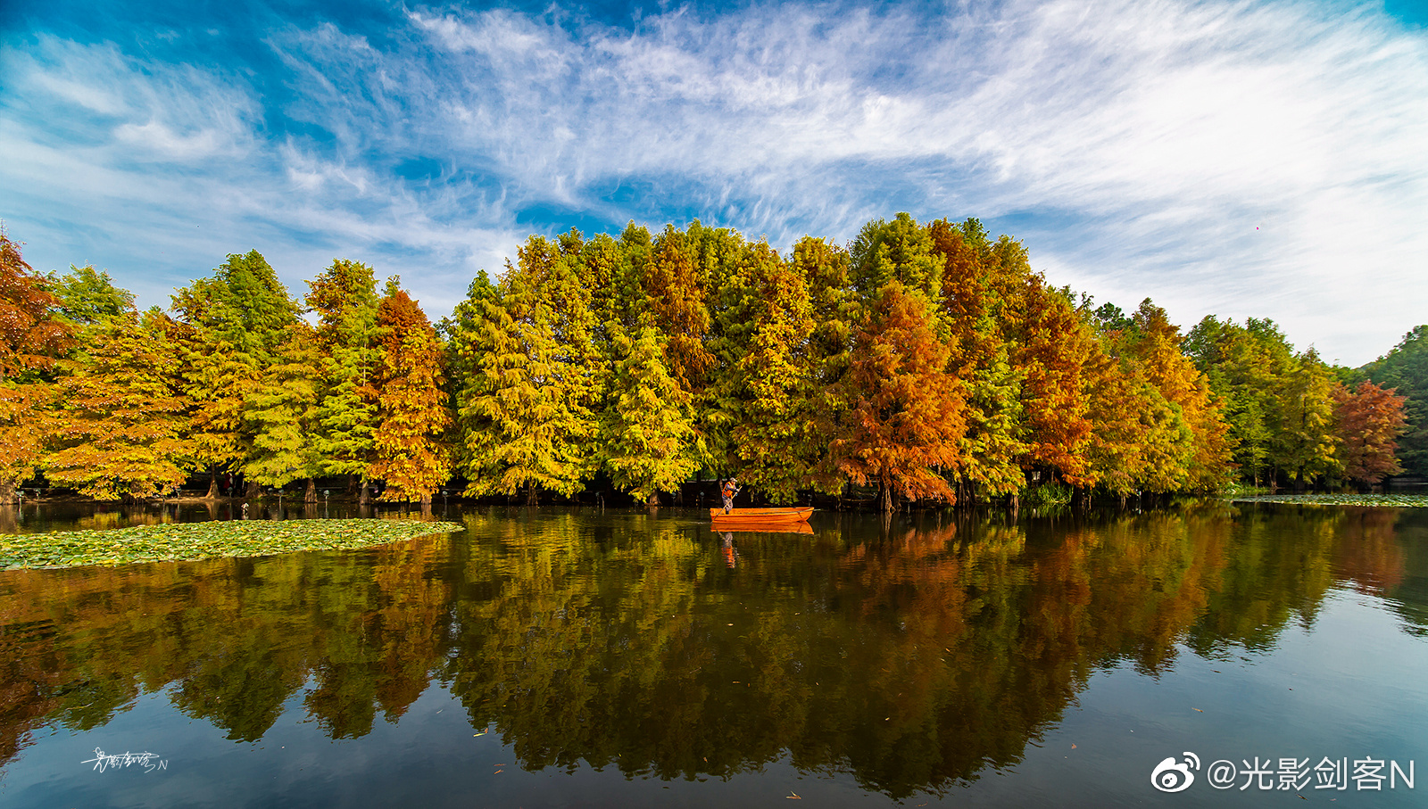 极美南京醉美秋色南京明孝陵燕雀湖