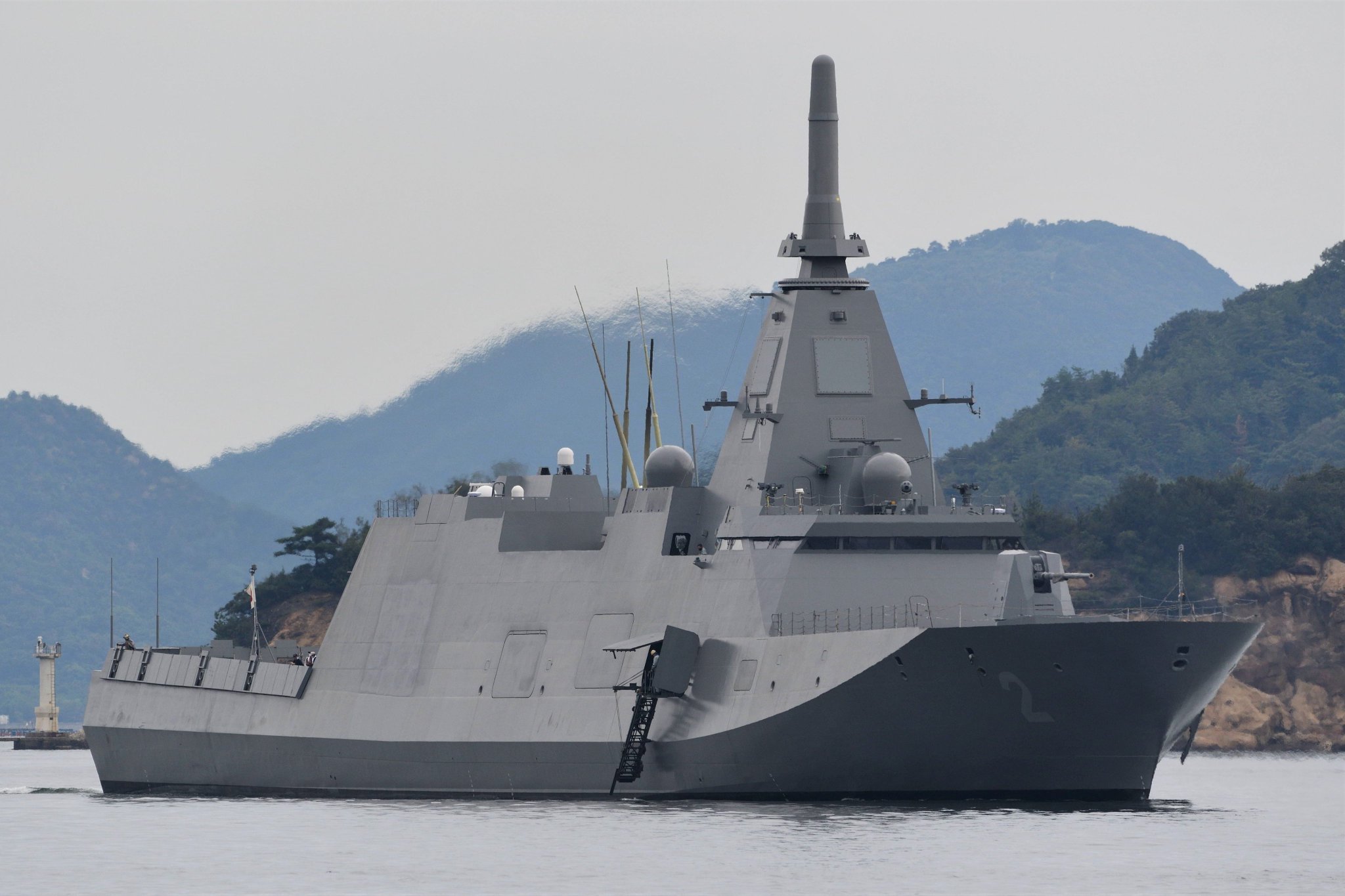 日本海上自卫队最上级护卫舰2号舰熊野号试航回来各角度_高清图集