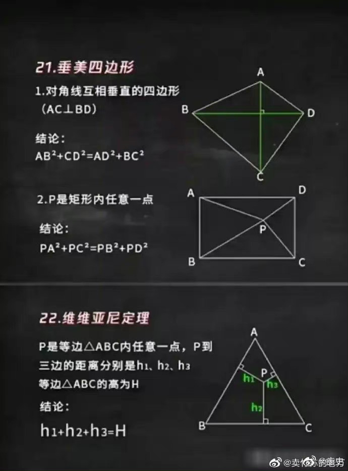 初中数学竞赛几何中常用的24个必备定理……