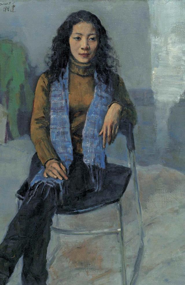 湖南师大美术学院教授曲湘建油画中的小美人清纯秀丽