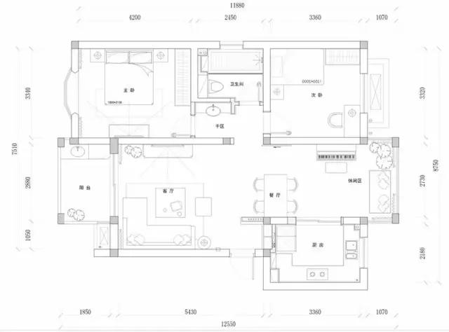 108平的现代简约风二居室,花25万来装点这个婚房!