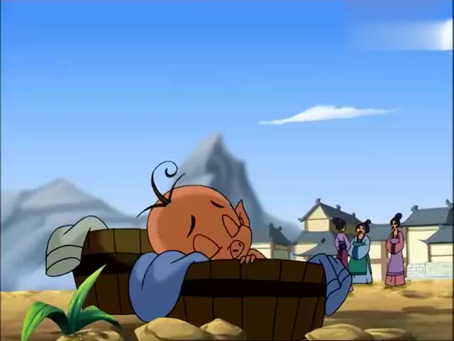 天上掉下个猪八戒 变成小宝宝的八戒 好可爱呀