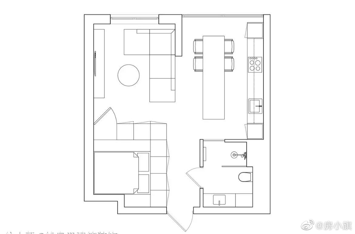 转一组一套60平米的小户型设计……__财经头条