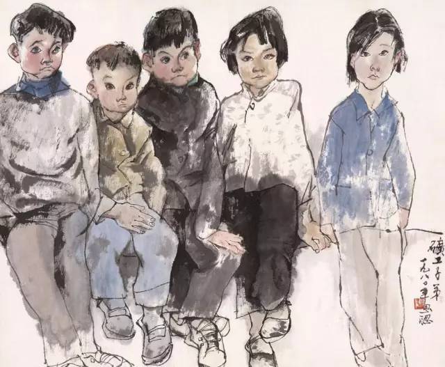 画坛伉俪卢沉与周思聪两位先生的人物画作品欣赏