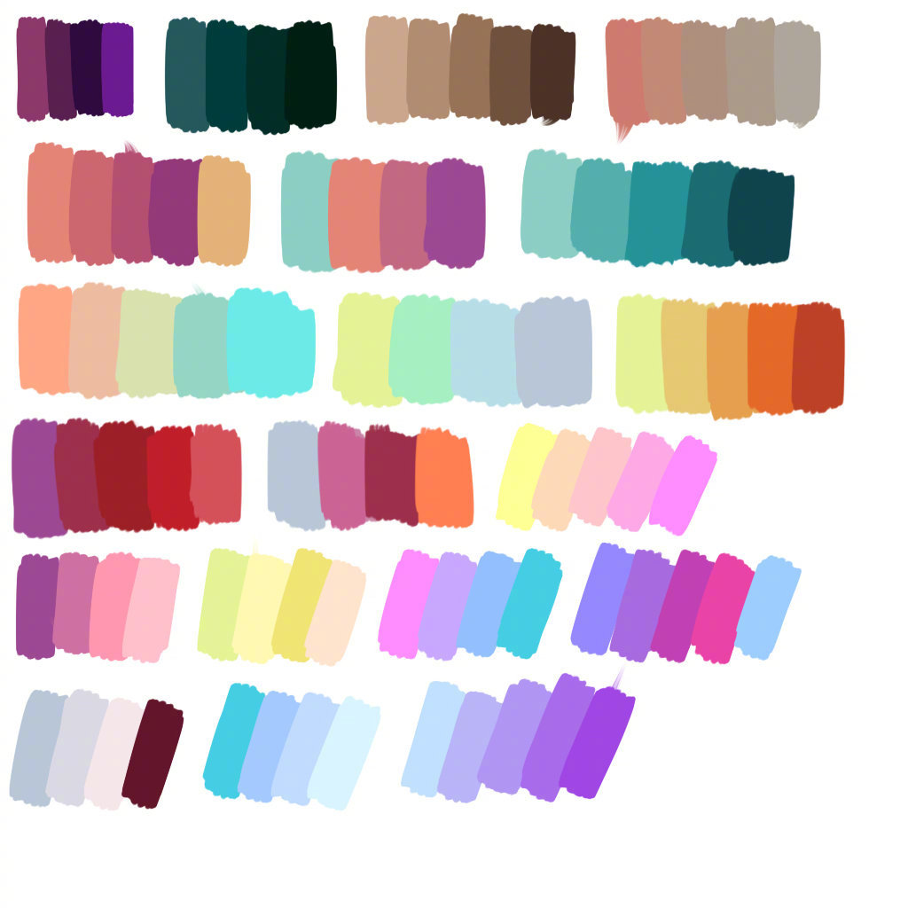 彩虹色系列配色参考,收藏需转!