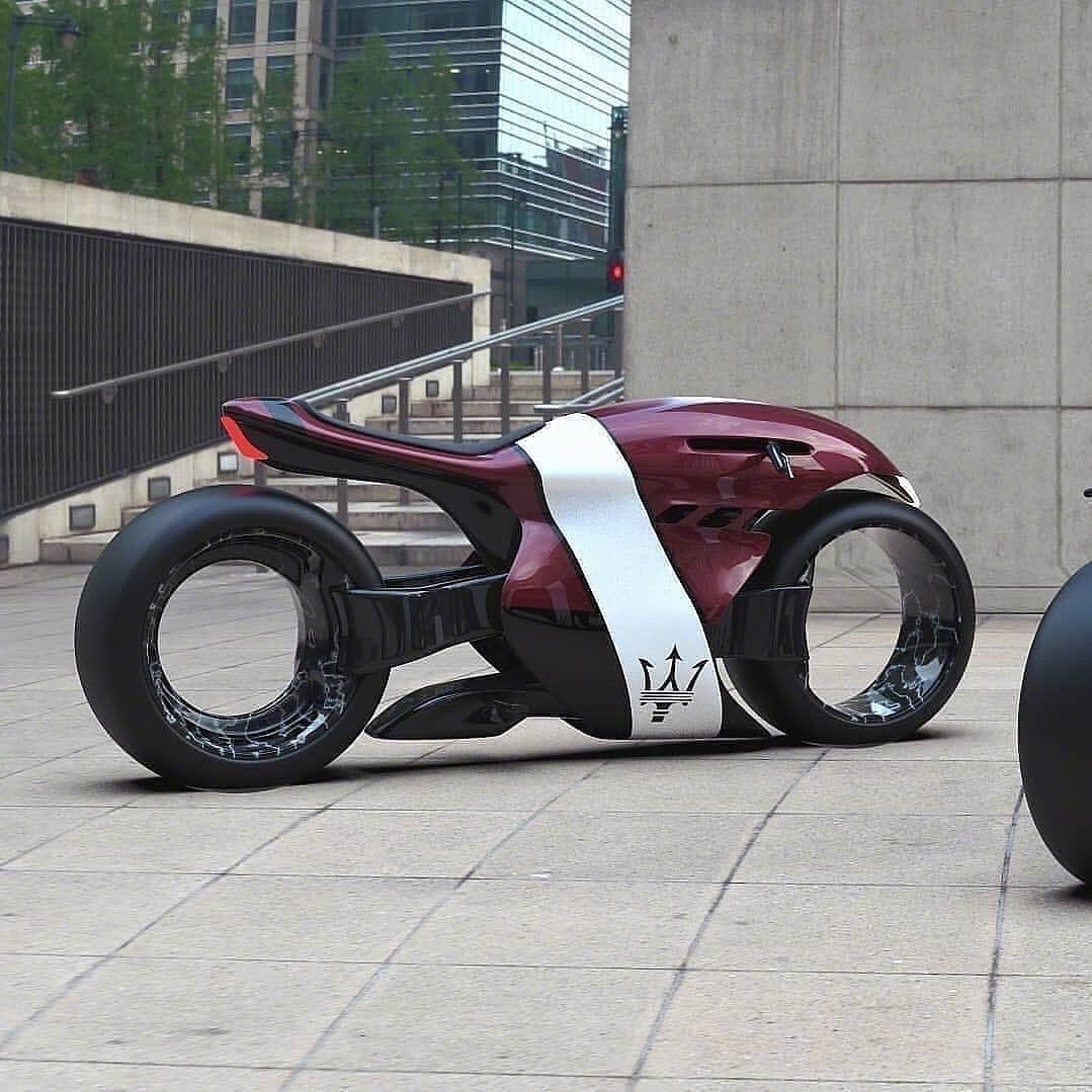 玛莎拉蒂maserati electric concept bike,这设计很概念很帅气!