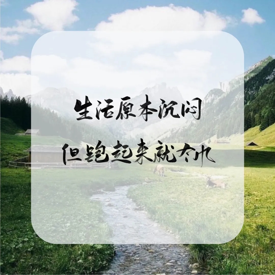 今日作业:生活原本沉闷 但跑起来就有风