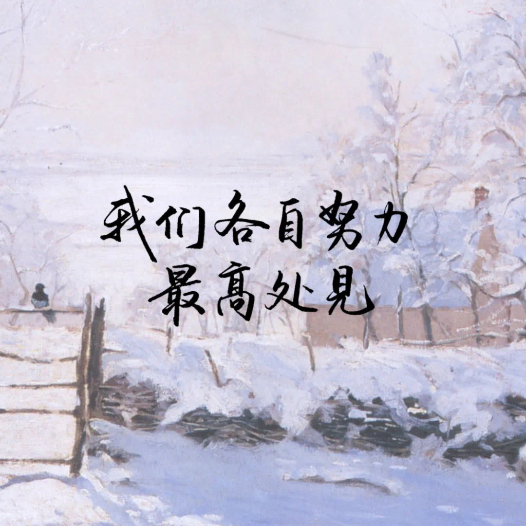 今日作业: 我们各自努力 最高处见 等大家的作业呀