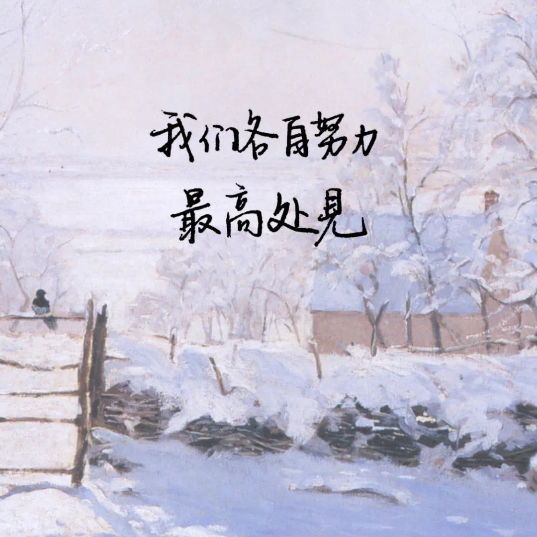 今日作业: 我们各自努力 最高处见 等大家的作业呀