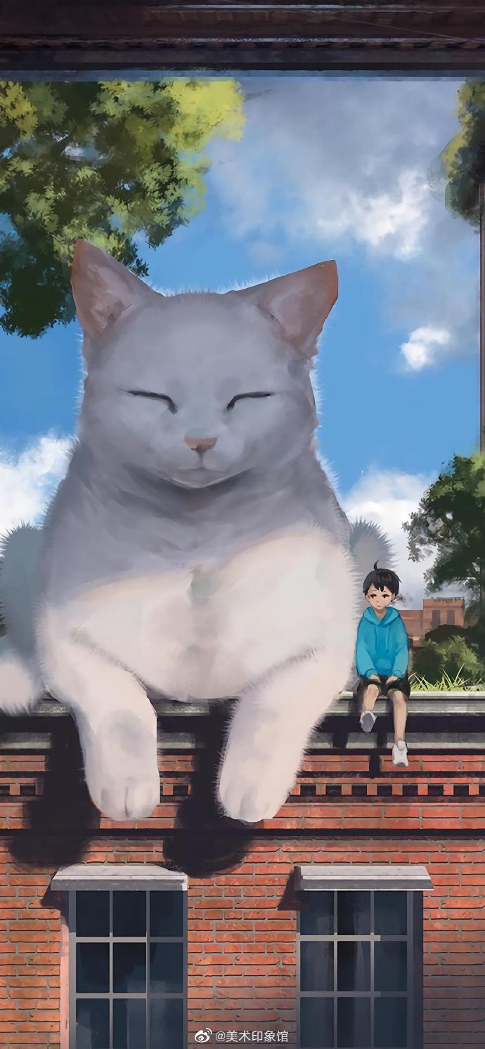 温暖治愈系动物插画壁纸 | 画师:もの久保