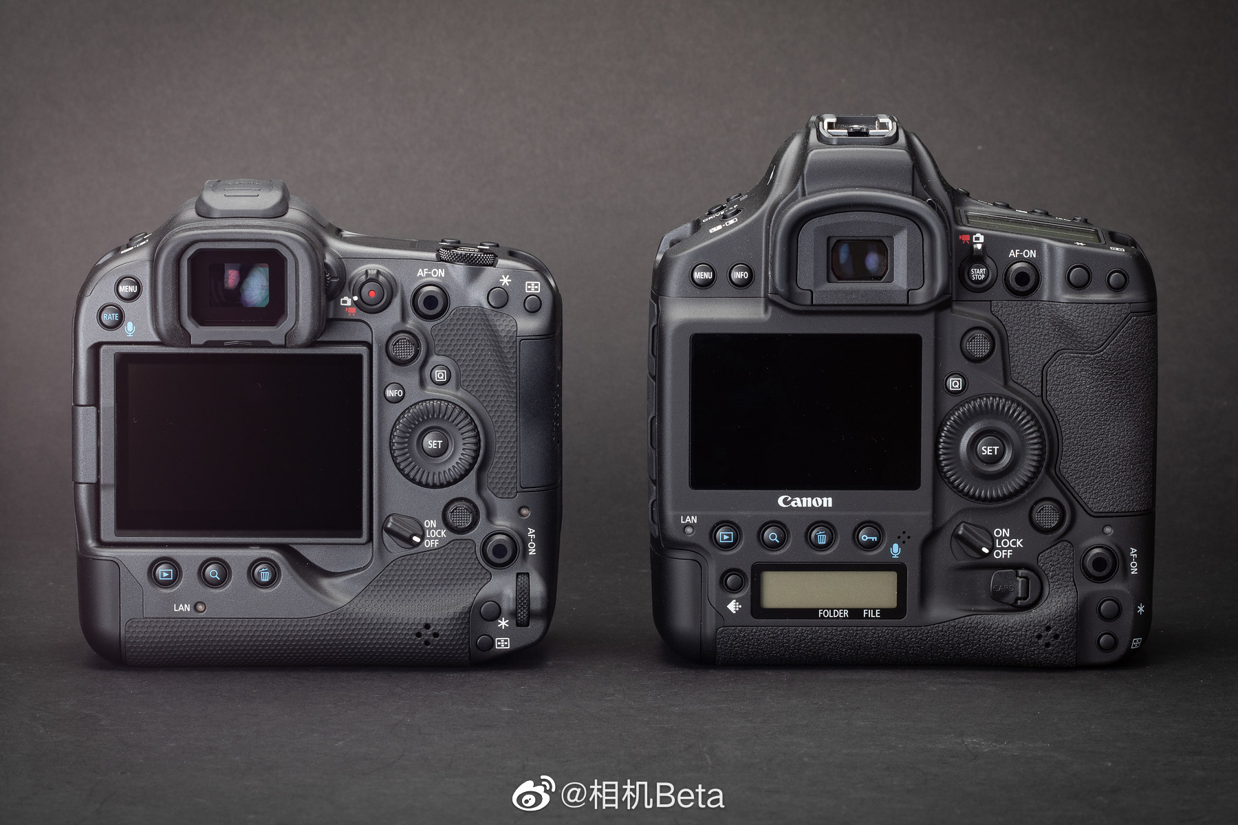 佳能EOS R3 vs EOS 1Dx Mark III,EOS R5……体积对比