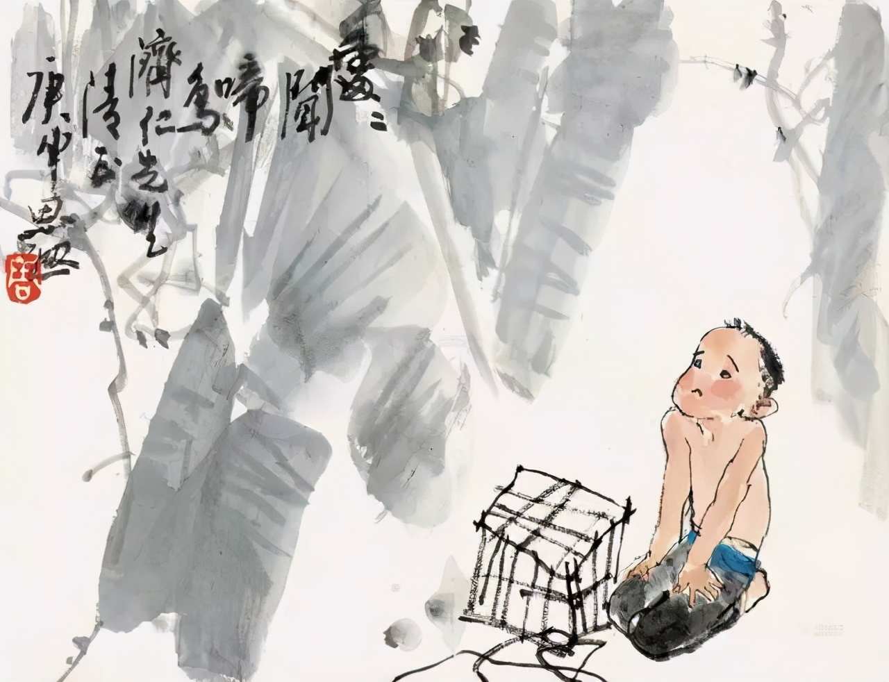 画坛伉俪卢沉与周思聪两位先生的人物画作品欣赏