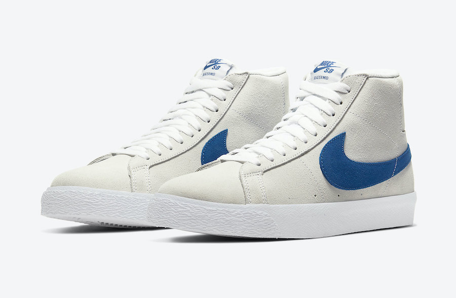 Nike Sb Blazer Mid Laser Blue 简约白蓝 滑板穿搭