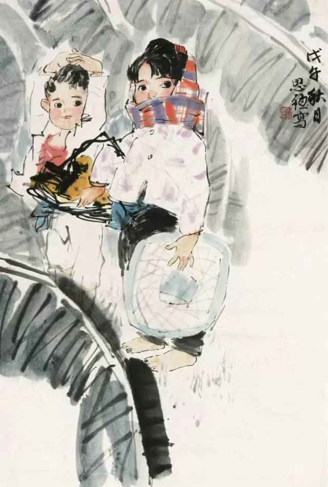 画坛伉俪卢沉与周思聪两位先生的人物画作品欣赏