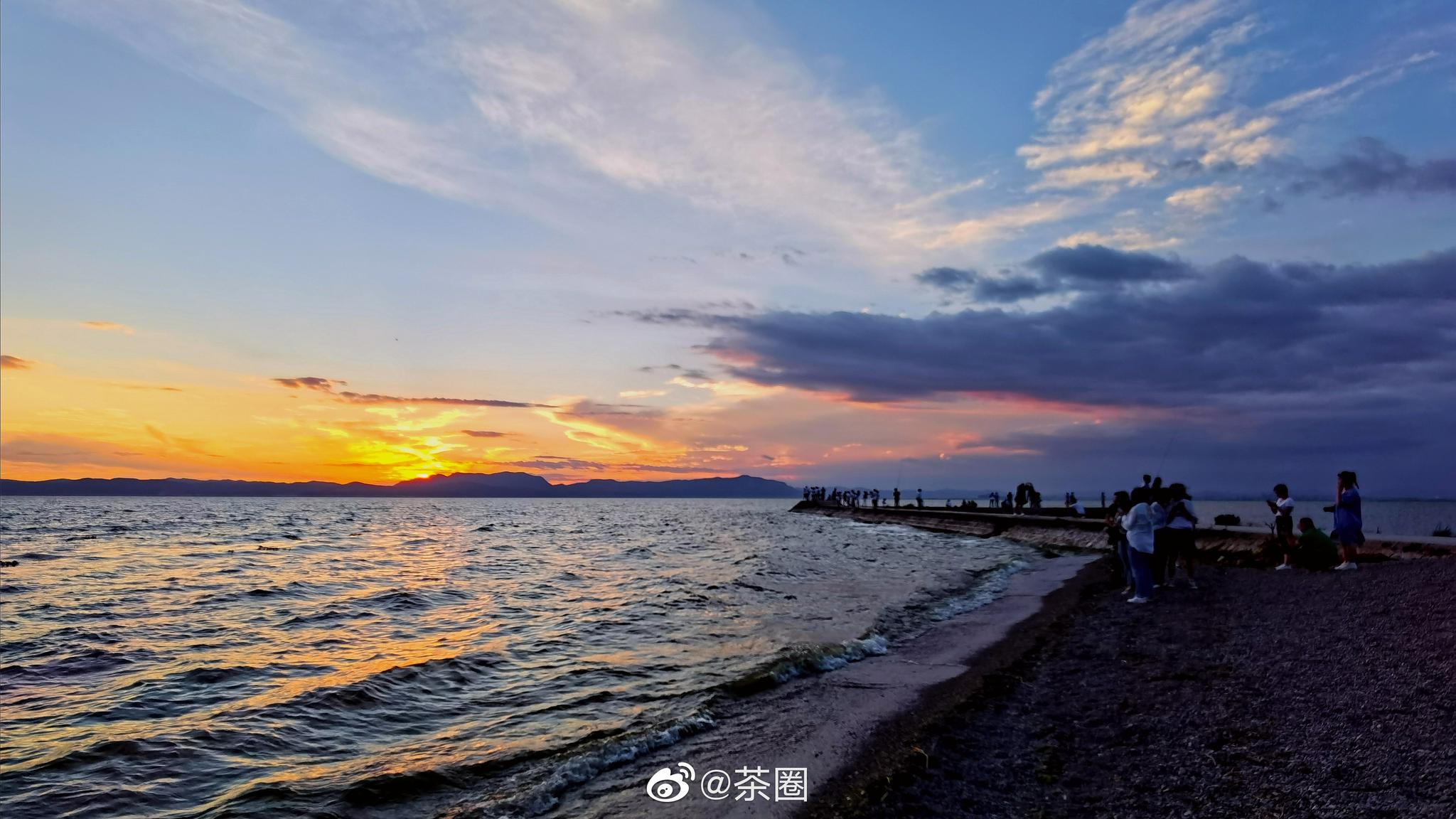 前几天的去 海晏村,特别适合看日落._高清图集_新浪网