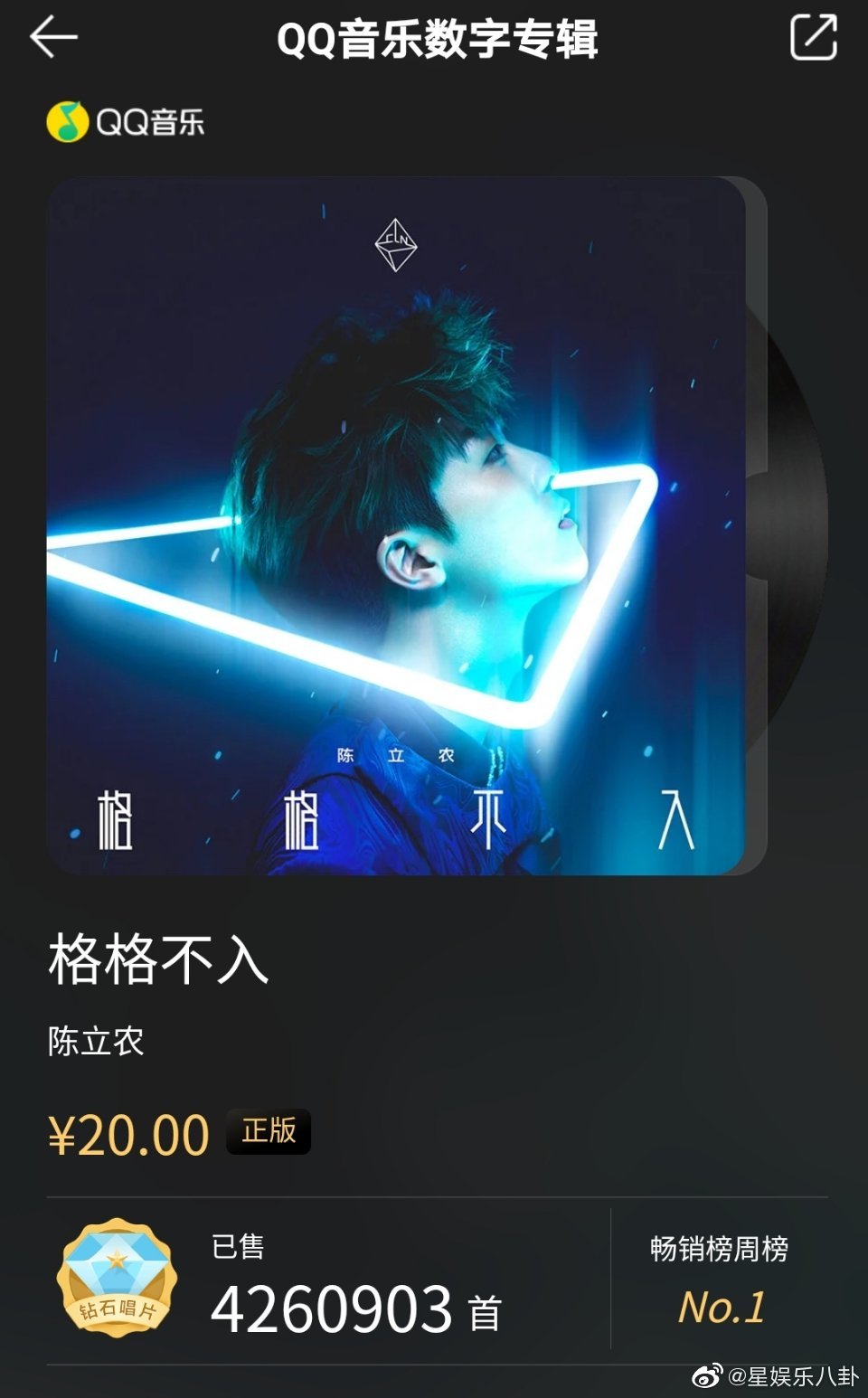 陈立农个人首张专辑《格格不入》全平台上线_高清图集_新浪网