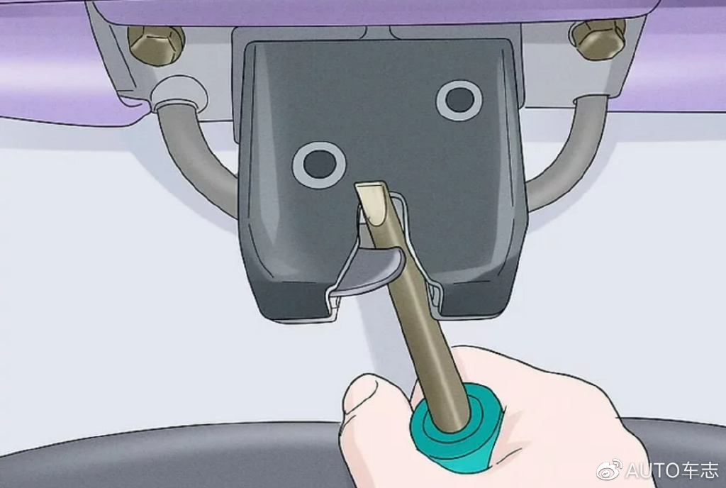 汽车后备箱锁止机构的结构其实跟车门是一样的,它们都是靠挡爪扣住锁