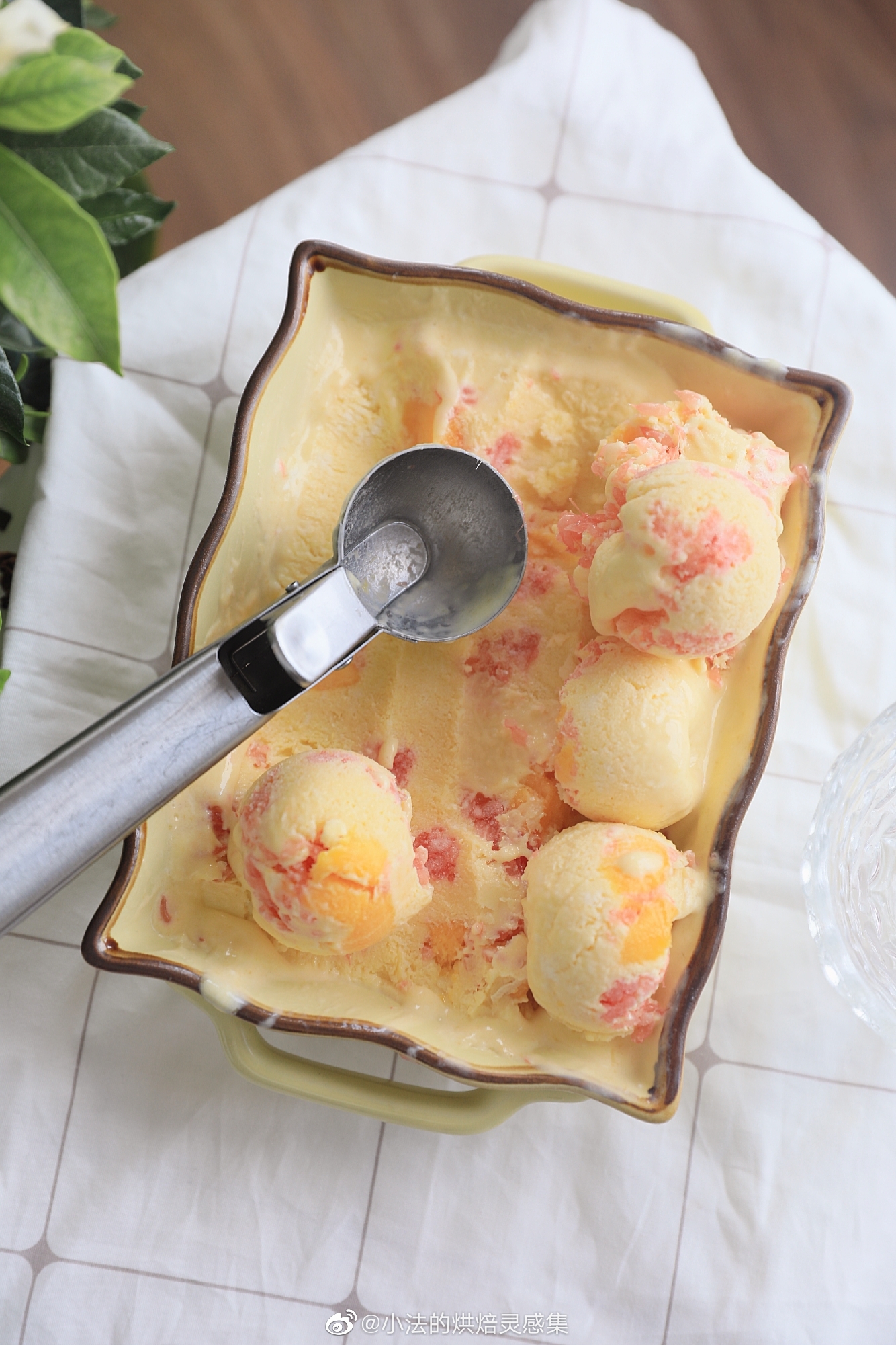 早安～解暑降温第一名 的杨枝甘露冰淇淋,假期做起来