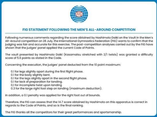 国际体联认定对桥本大辉打分无误 具体说了什么休闲区蓝鸢梦想 - Www.slyday.coM