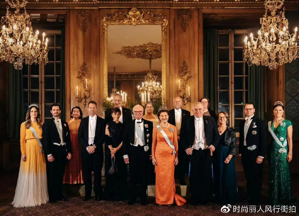 瑞典王室高调亮相诺贝尔接待晚宴!女王储穿绿色亮片裙,真是浮夸__财经头条