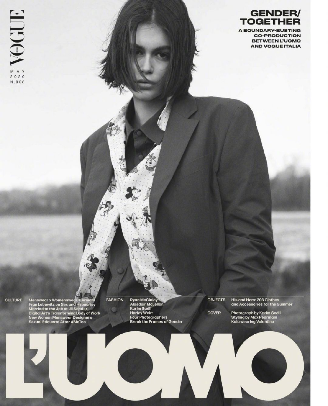 Vogue 意大利版 L Uomo 年5月号封面 Kaia Gerber 二