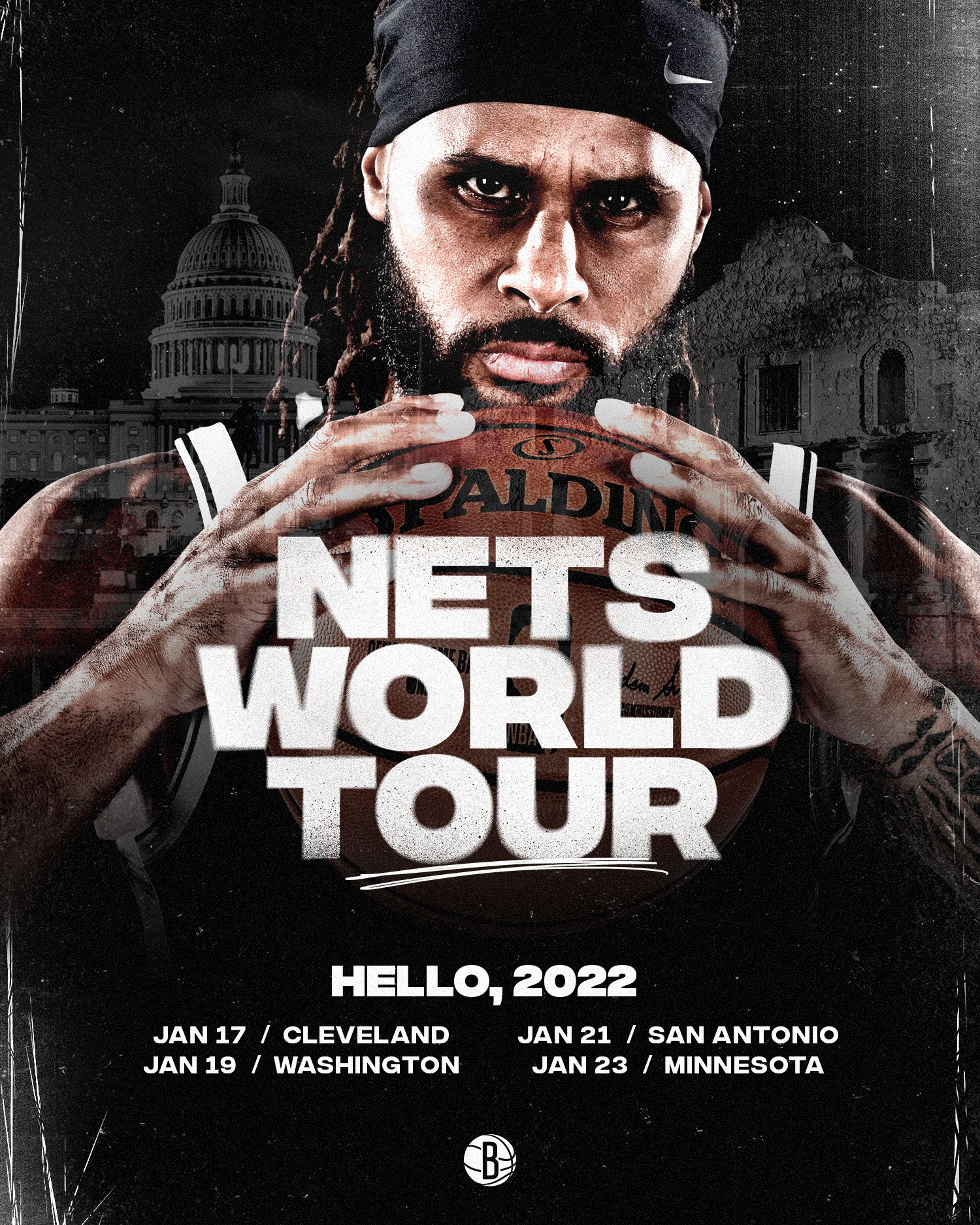 篮网新赛季赛程公布 nets world tour