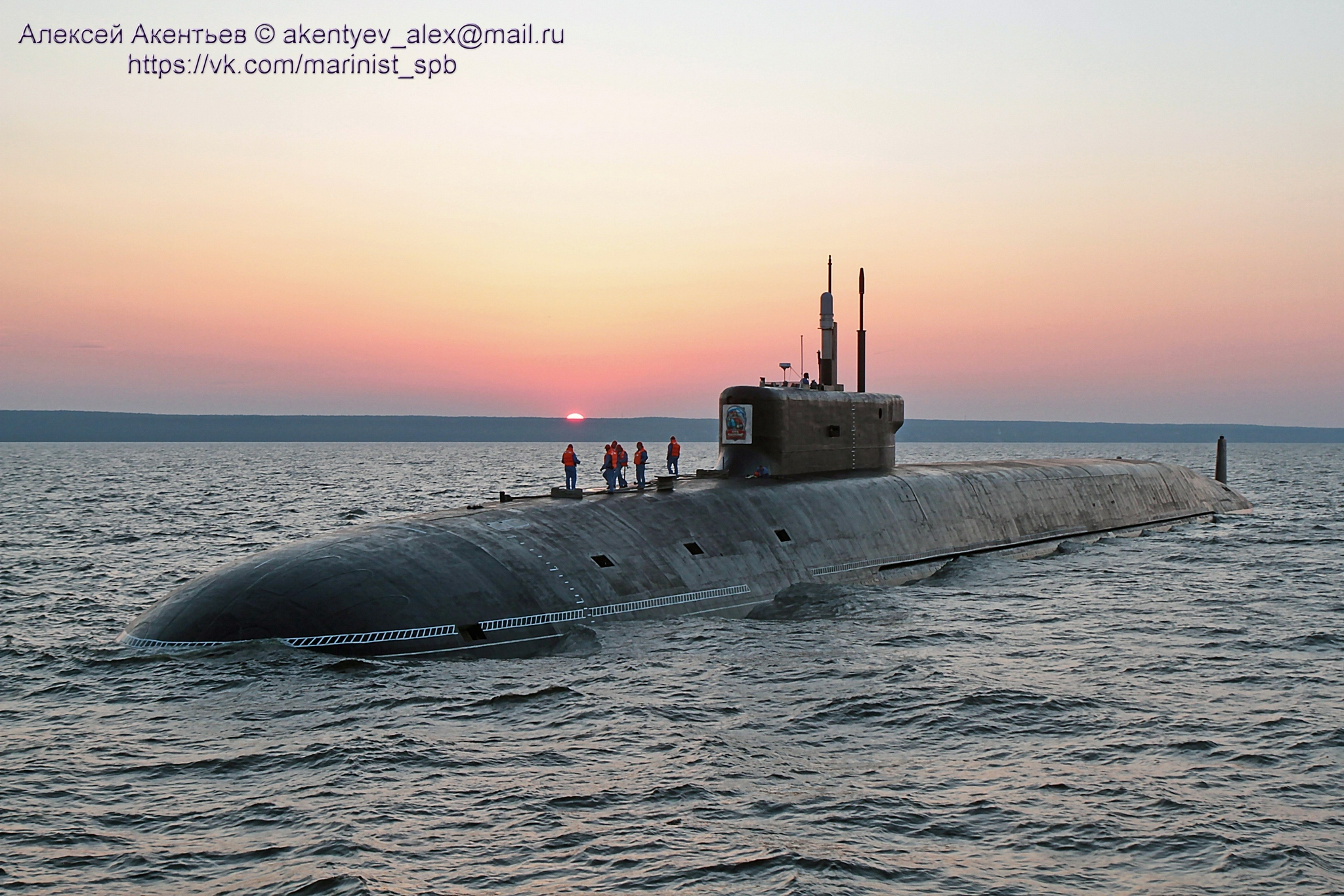 俄罗斯海军最新的战略导弹核潜艇955a型"弗拉基米尔大公"号已停