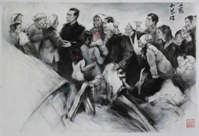 青年学子用绘画作品讲述百年党史