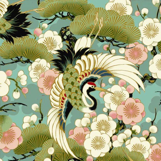 日式传统纹样鹤