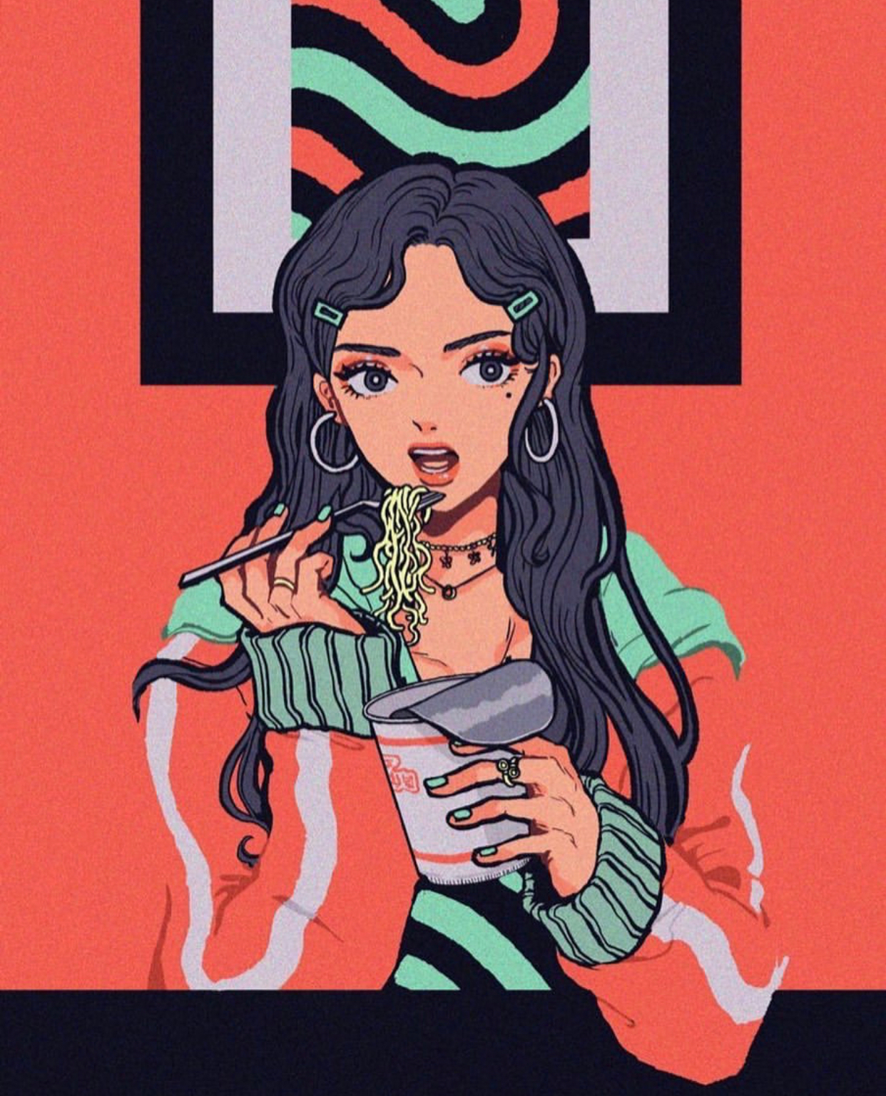 超美的人物插画,这个配色爱了!ins:kamin_illust_高清图集_新浪网