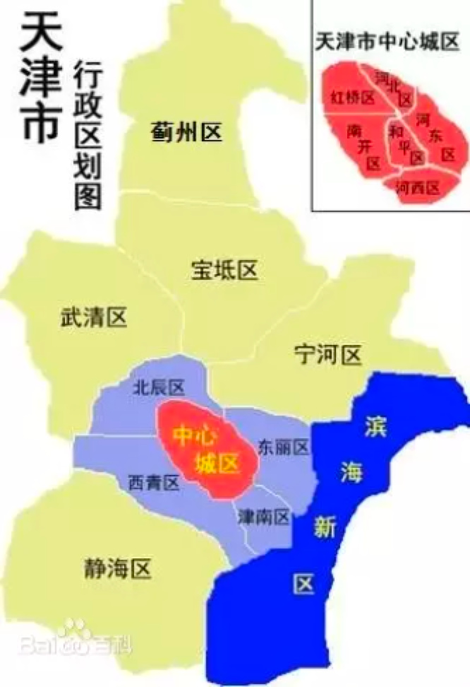 天津行政图西青在天津环城四区gdp中排行首位,产业支撑,轨道交通方便