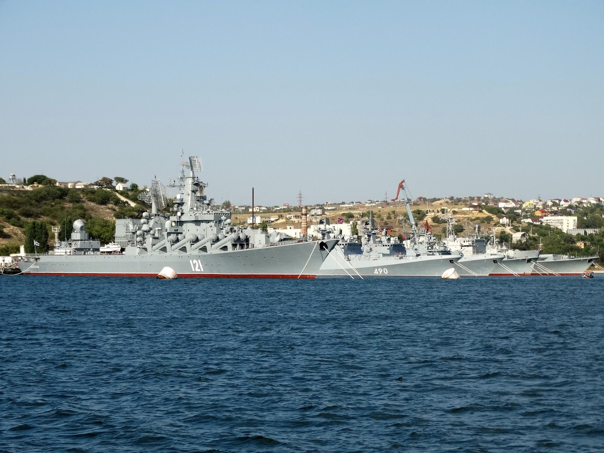 俄罗斯海军塞瓦斯托波尔的军舰群