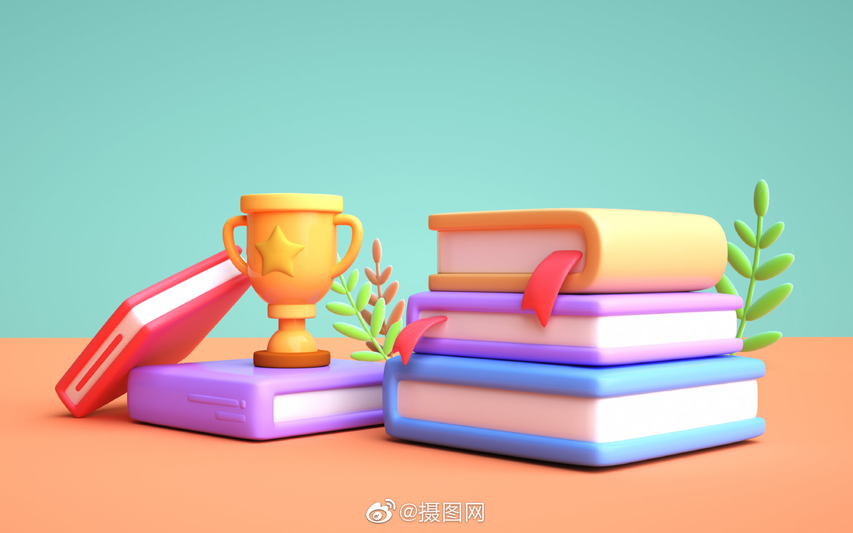 3d背景图教育主题背景宝子们马上就是开学季了
