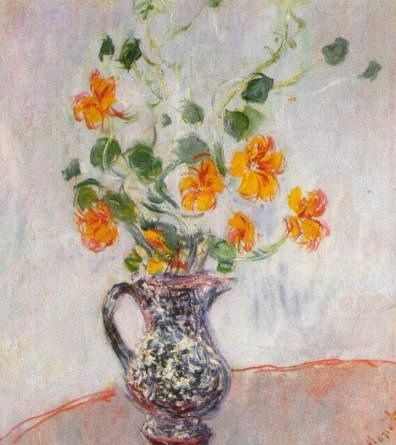 印象派大师莫奈的花卉静物油画作品