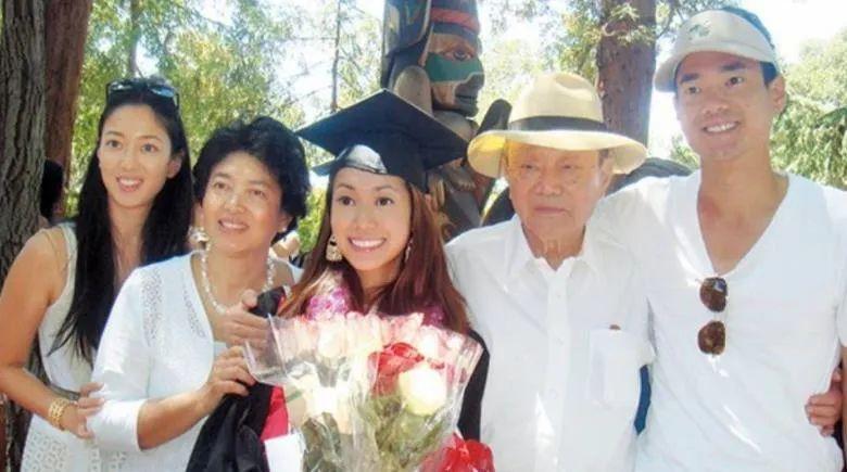 郭鹤年(右2)与郭孔华(右1)等家人郭孔丰董事长的叔父郭鹤年,是大马