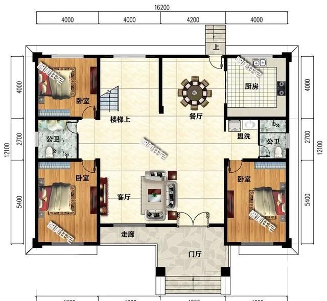 162121米农村别墅颜值超高户型南北通透住着舒爽