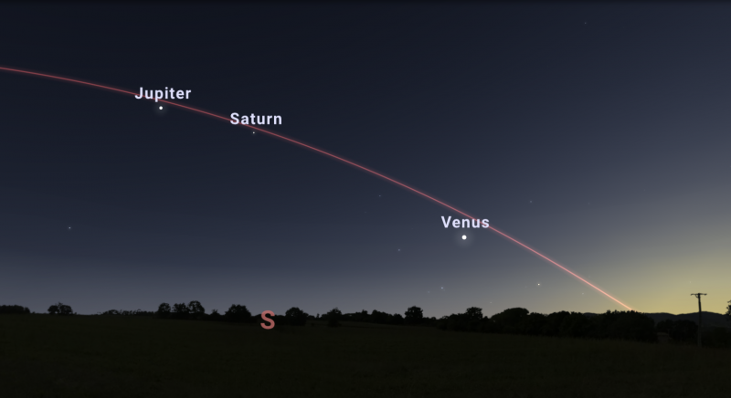 请定好您的闹钟本周南天夜空可见双星伴月天文景观