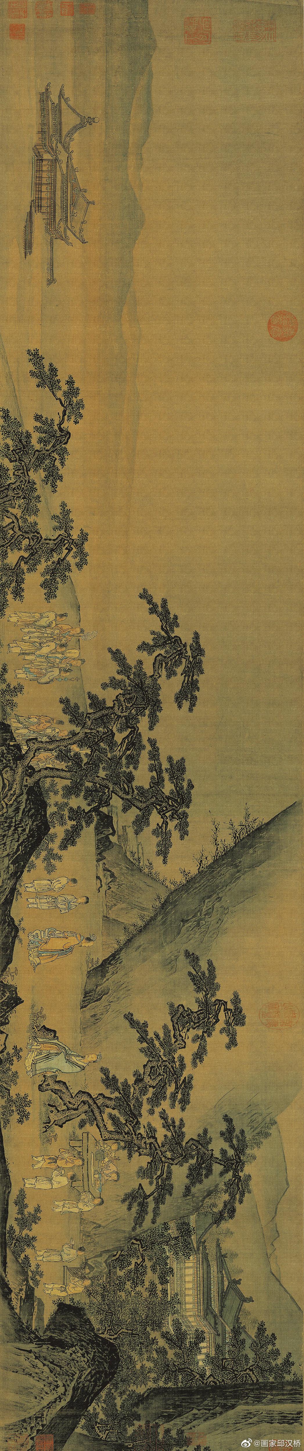 《轩辕问道图》,明代,石锐,纵32厘米,横152厘米