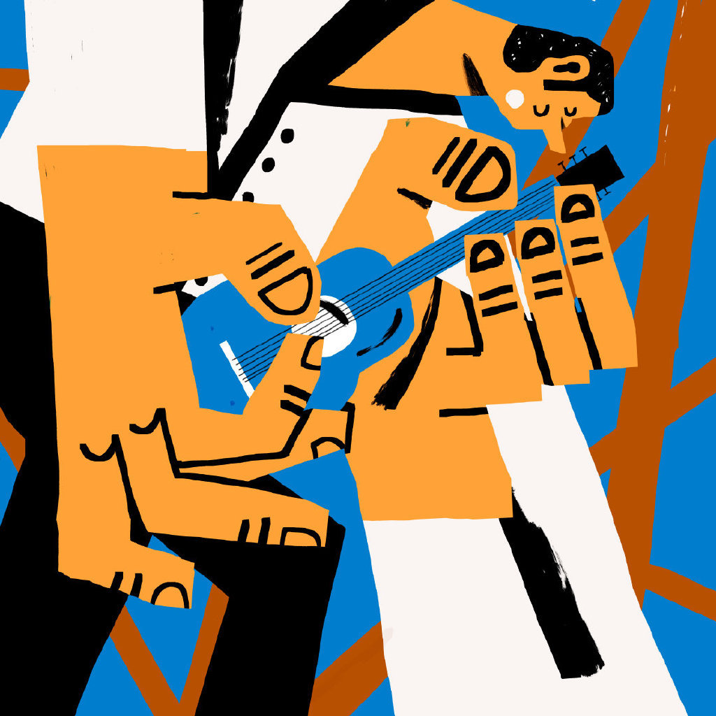 葡萄牙插画师 tiago galo的绘画作品,大胆夸张的人物造型