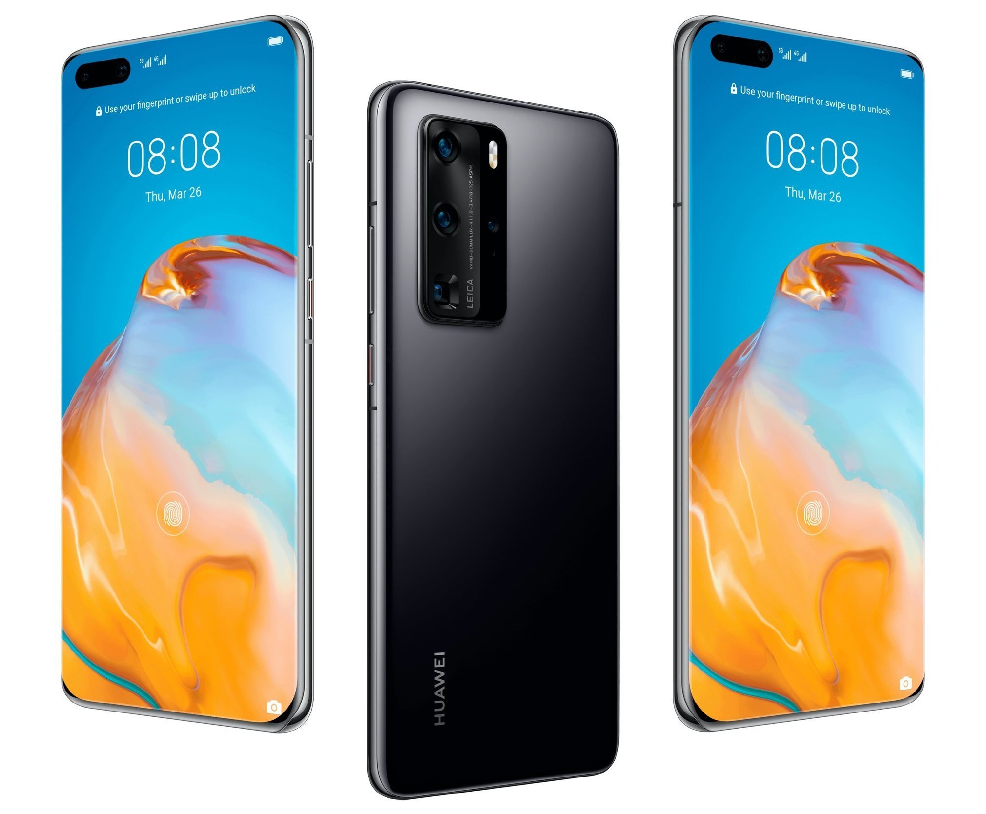 evleaks曝光的华为p40系列最新官方高清渲染图,华为p40是后置三摄